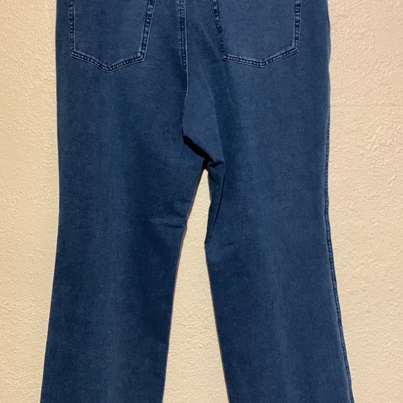 Dream Jeannes by Quacker Factory Pants Blue Stretch Faded Straight Size 12 - Picture 9 of 16